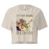 Bloom Together crop tee – Bone (front view)