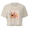 Morning Bloom crop tee – Bone (front view)