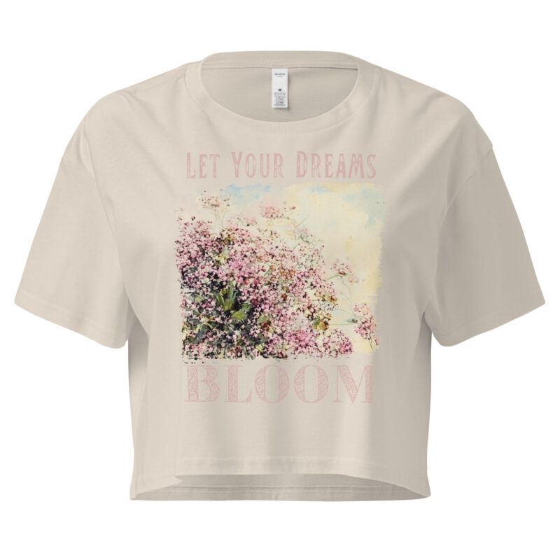 Wild Bloom Wild Bloom crop tee – Bone (front view)