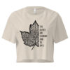 Leaves of Change – Classic Crop Tee – Bone (front view)