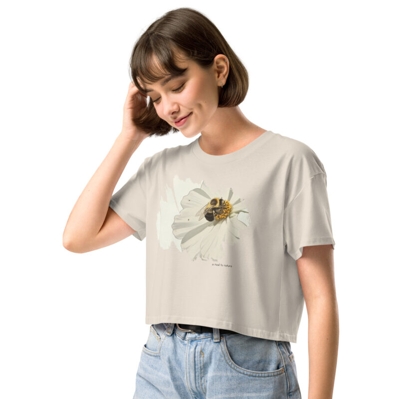 Bee & Bloom No.2 Bee & Bloom No.2 crop tee – Bone