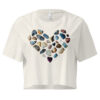 Heart of Stones crop tee – Black (front view)