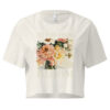 Sunlit Bloom Sunlit Bloom crop tee – Ecru (front view)