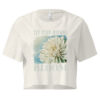 Bloom Bright crop tee – Ecru (front view)