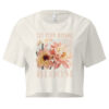 Morning Bloom crop tee – Bone (front view)