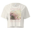 Wild Bloom crop tee – Bone (front view)