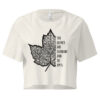 Leaves of Change – Classic Crop Tee – Bone (front view)