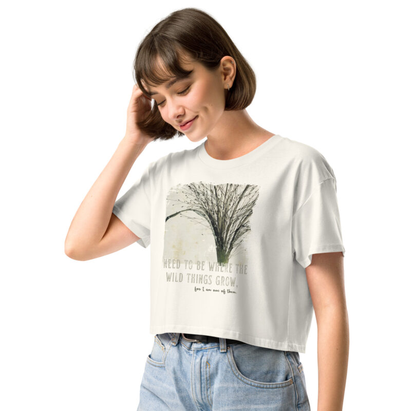 Deep Roots crop tee – Bone