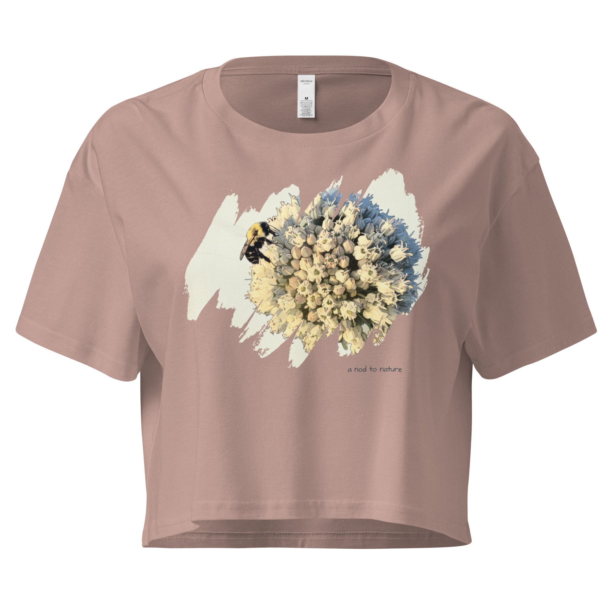 Gather – Crop Tee Gather – Crop Tee – Bone (front view)