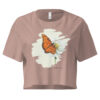 Flutter & Bloom – Crop Tee Flutter & Bloom – Crop Tee – Bone (front view)