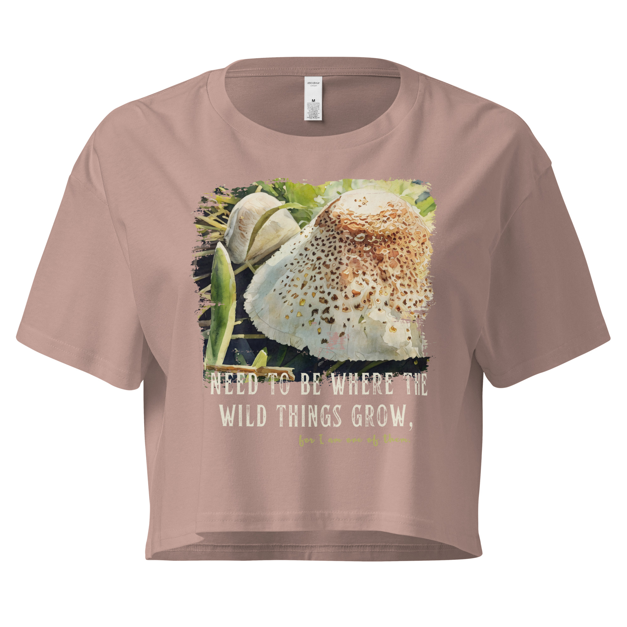 Forest Crown Forest Crown crop tee – Bone (front view)