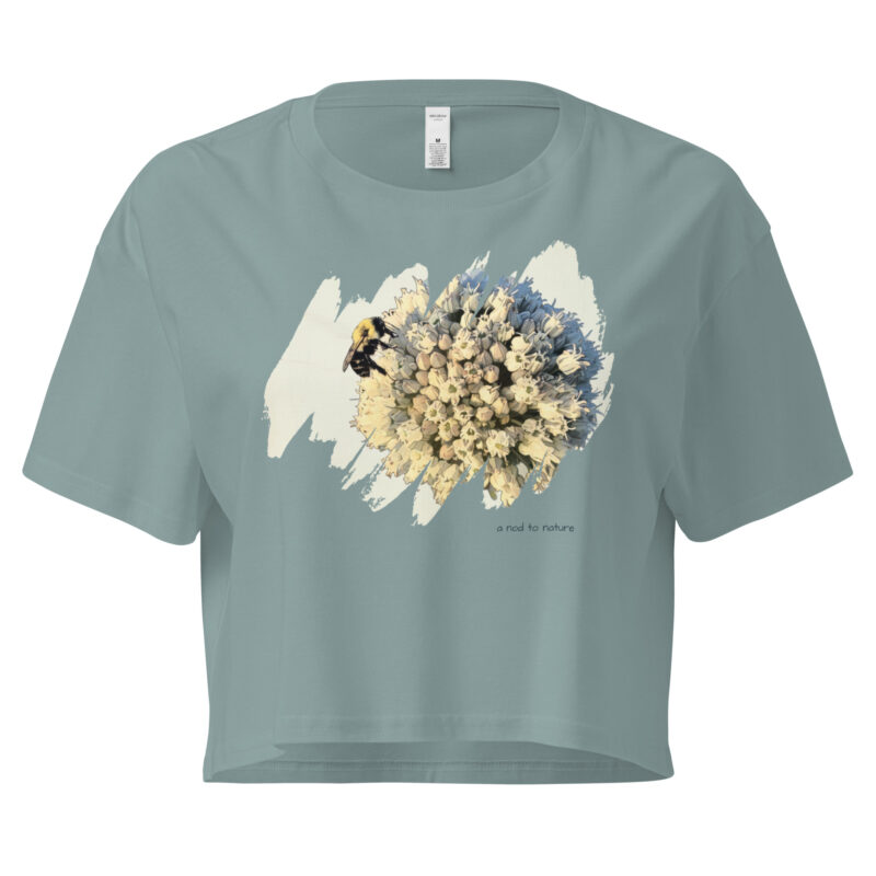 Gather – Crop Tee Gather – Crop Tee – Bone (front view)