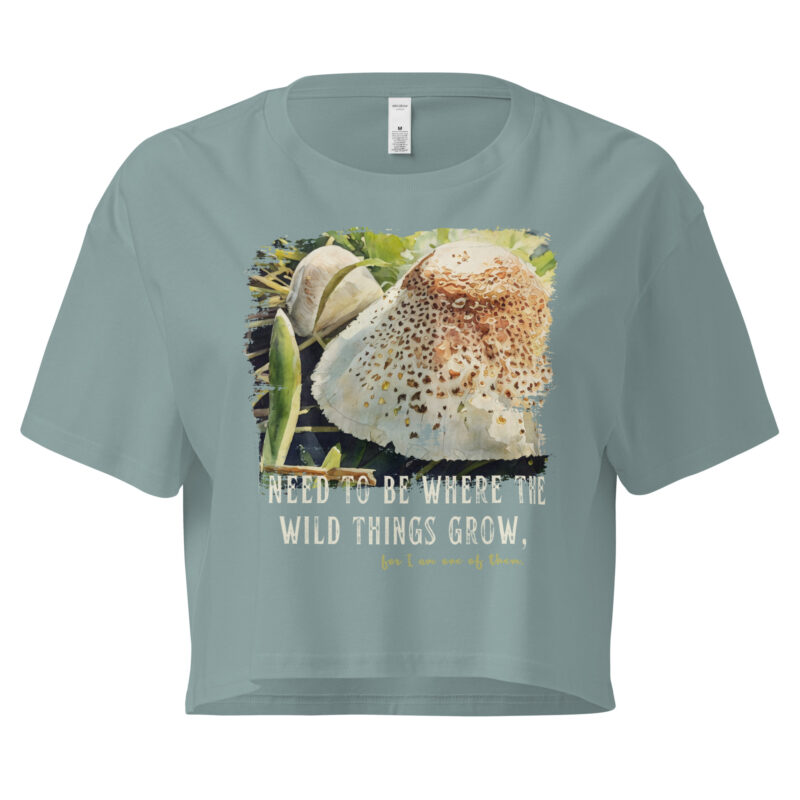 Forest Crown crop tee – Bone (front view)