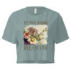 Bloom Together crop tee – Bone (front view)