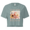 Morning Bloom crop tee – Bone (front view)