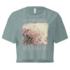 Wild Bloom crop tee – Bone (front view)