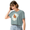 Flutter & Bloom – Crop Tee Flutter & Bloom – Crop Tee – Bone (front view)