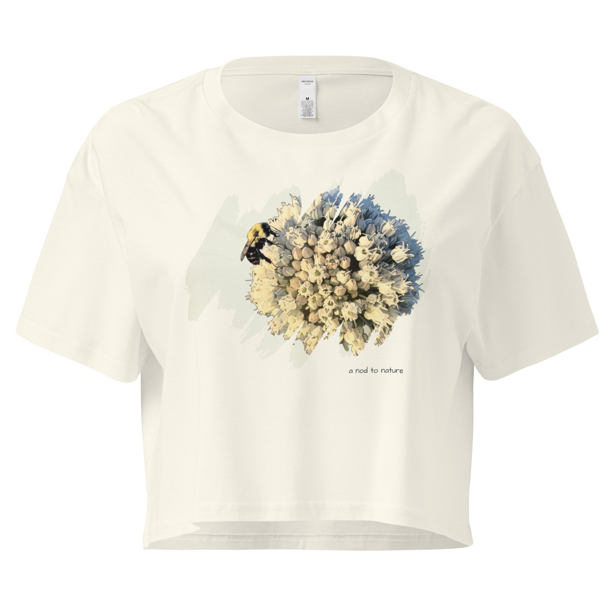 Gather – Crop Tee Gather – Crop Tee – Bone (front view)