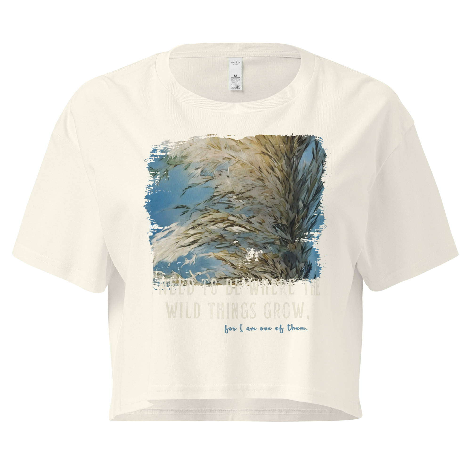 Wild Sway Wild Sway crop tee – Bone (front view)