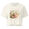 Dream Bloom crop tee – Bone (front view)