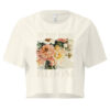 Sunlit Bloom Sunlit Bloom crop tee – Ecru (front view)