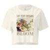 Bloom Together crop tee – Bone (front view)