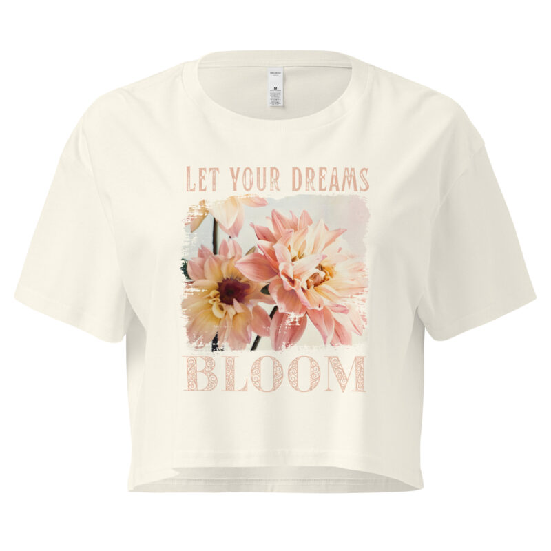 Morning Bloom Morning Bloom crop tee – Bone (front view)
