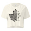 Leaves of Change – Classic Crop Tee – Bone (front view)
