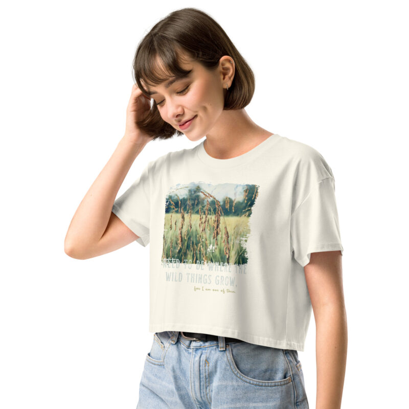 Fieldsong crop tee – Bone
