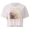 Wild Bloom crop tee – Bone (front view)