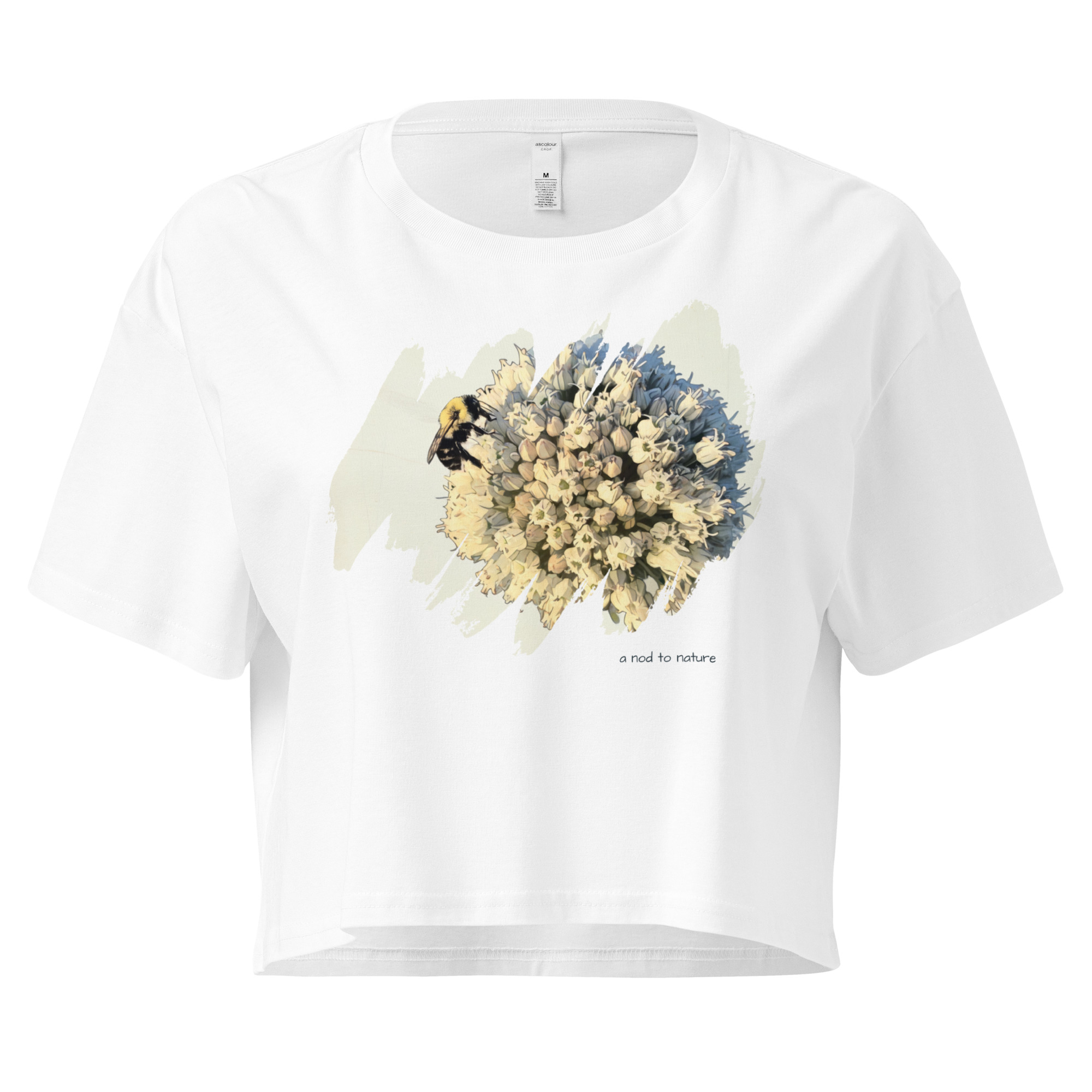 Gather – Crop Tee Gather – Crop Tee – Bone (front view)