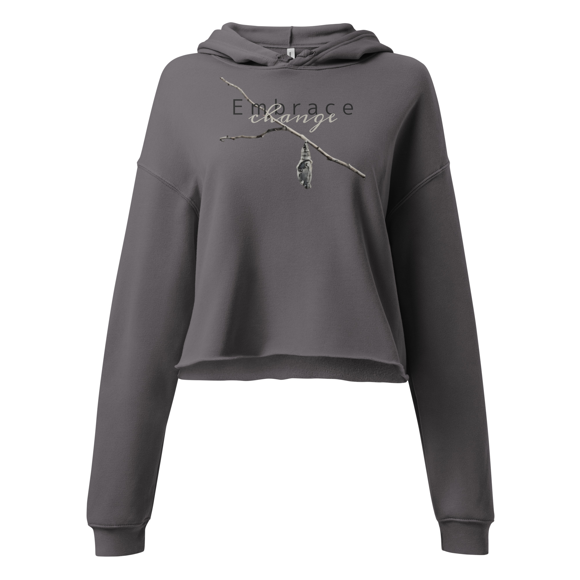 Embrace Change Embrace Change cropped hoodie – Military Green (front view)