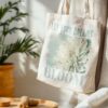 Dream Bloom — Teal Dahlia Standard Tote Dream Bloom — Teal Dahlia Standard Tote tote bags – Natural