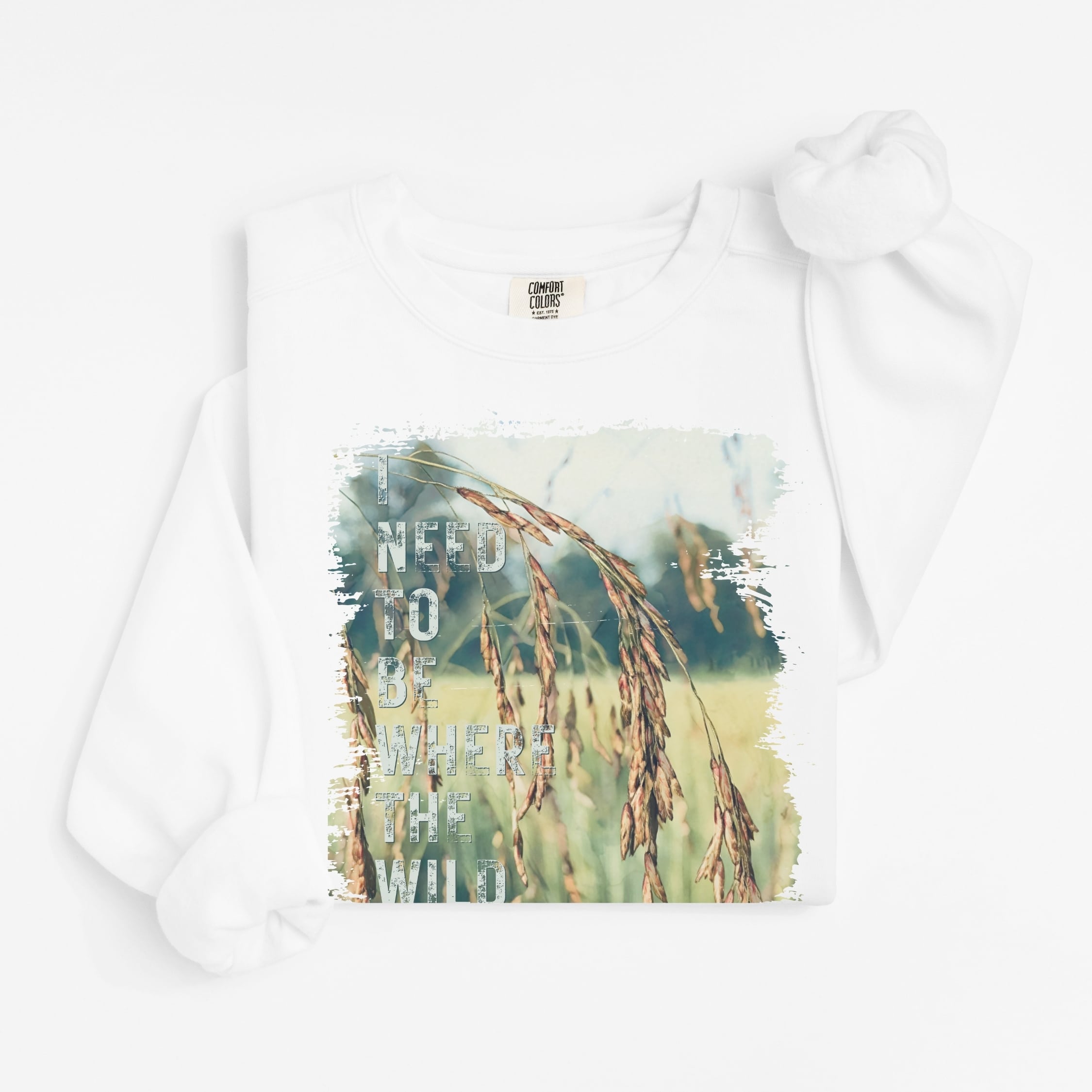 Grassy Sway — Wild Things Grow Sweatshirt Grassy Sway — Wild Things Grow Sweatshirt vintage style sweatshirts – Blue Spruce