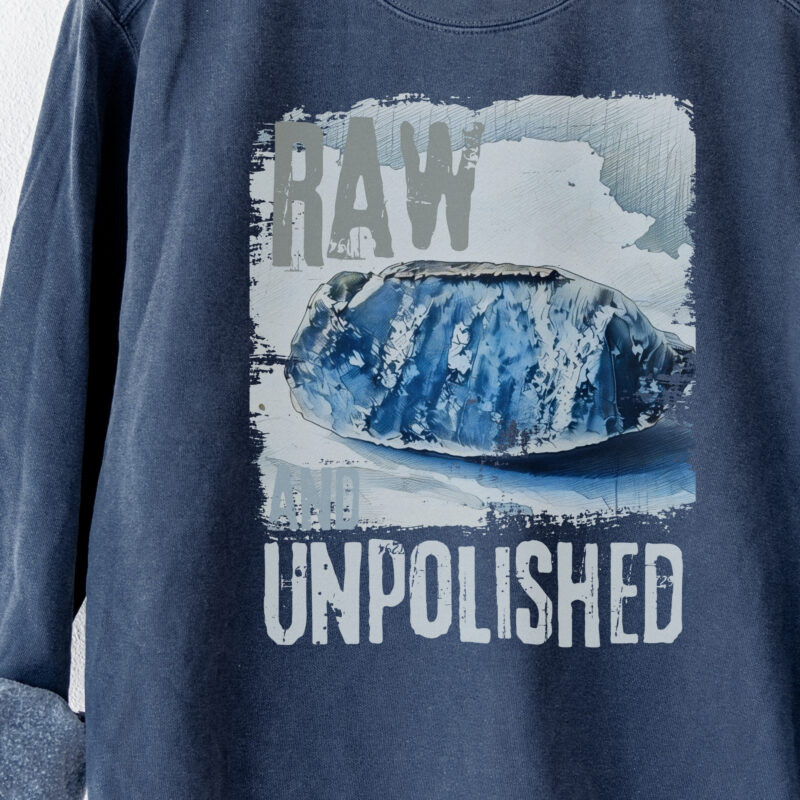 Unpolished vintage style sweatshirts – Denim