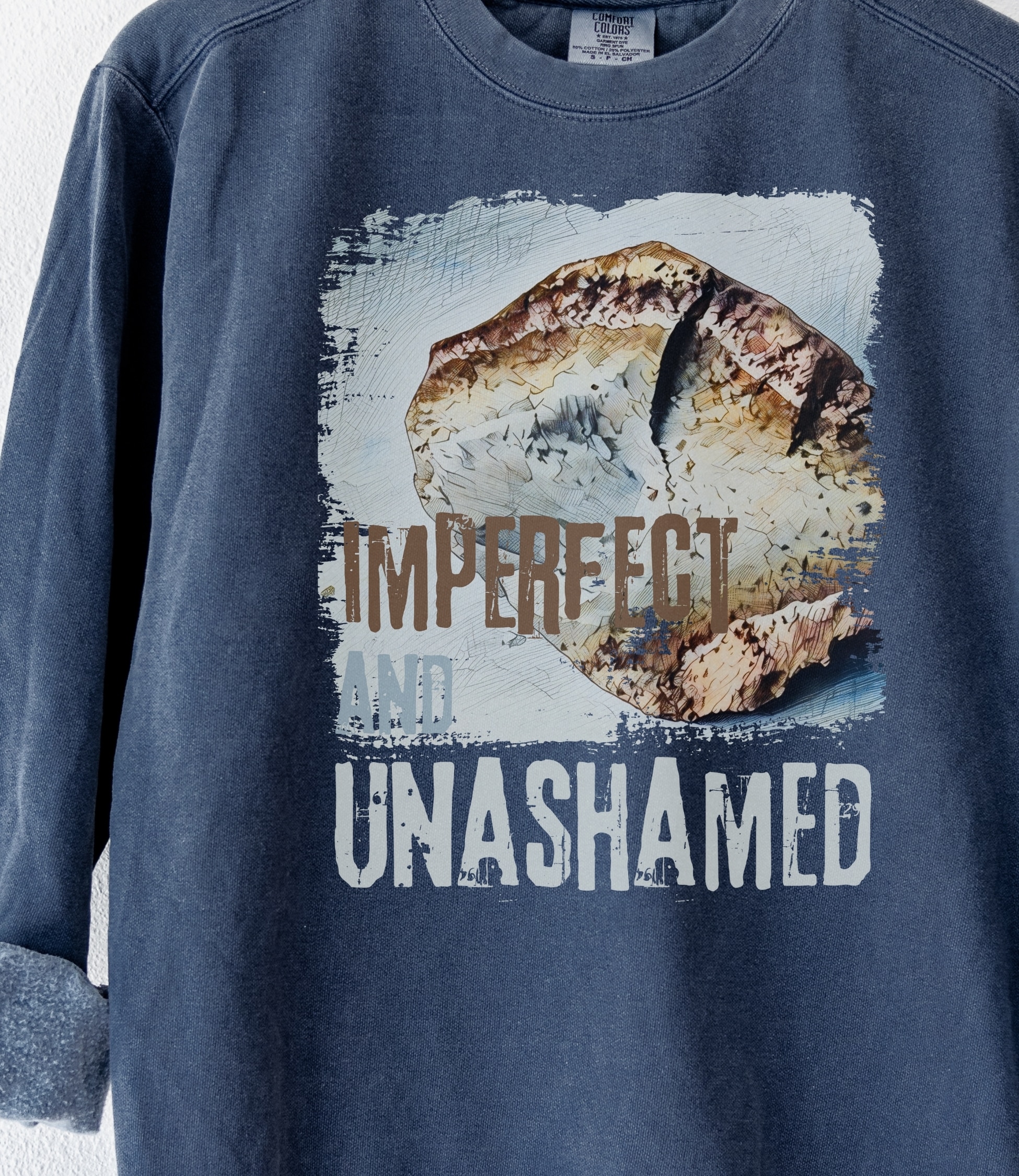 Imperfect vintage style sweatshirts – Denim