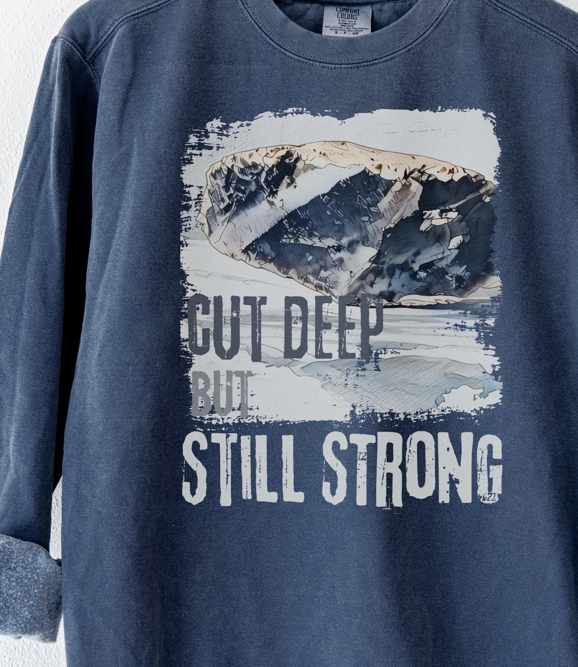 Still Strong vintage style sweatshirts – Denim