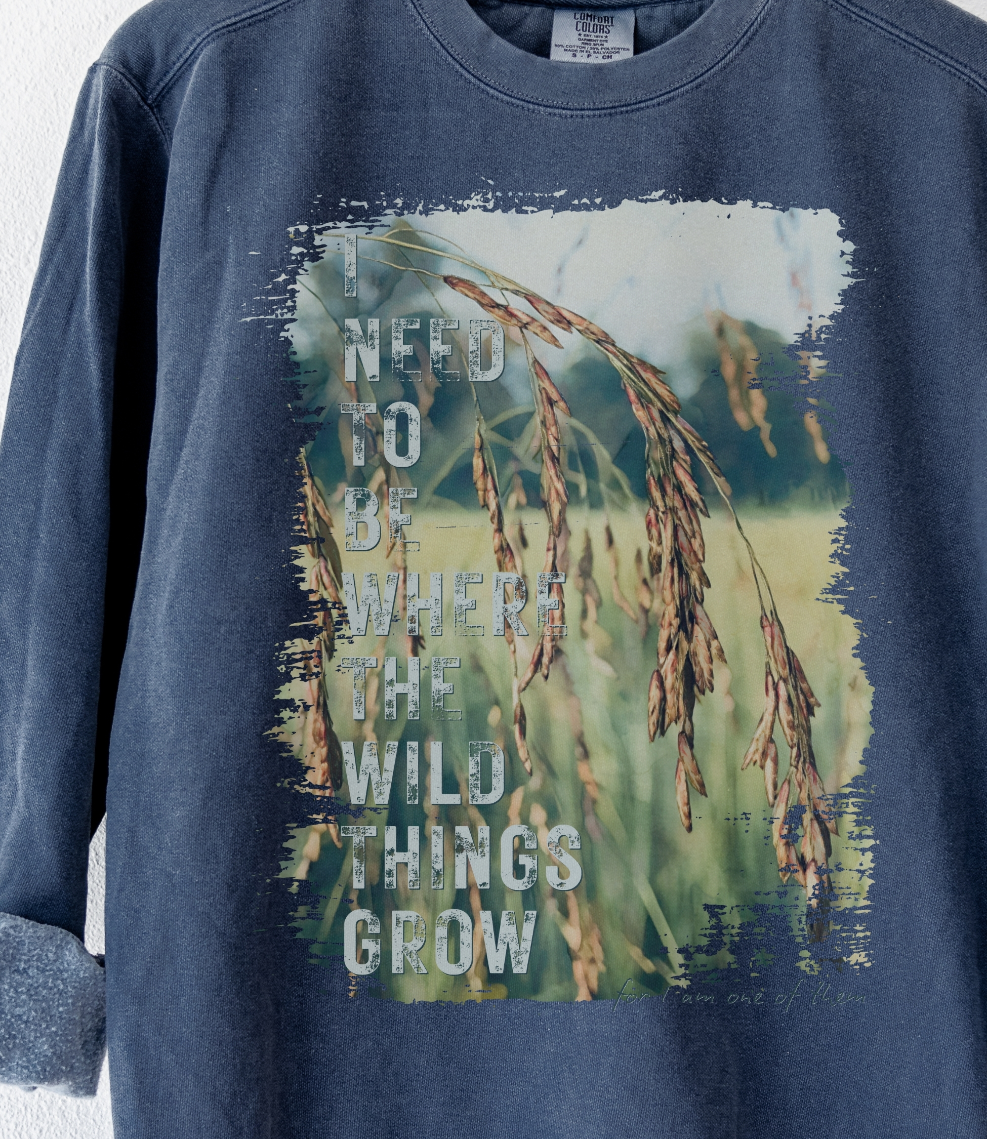 Grassy Sway — Wild Things Grow Sweatshirt Grassy Sway — Wild Things Grow Sweatshirt vintage style sweatshirts – Blue Spruce