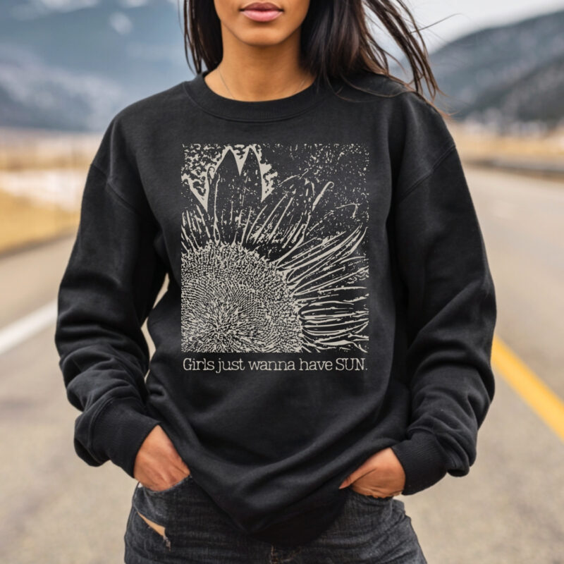 Girls Want Sun Sweatshirt classic style sweatshirts – Light Blue