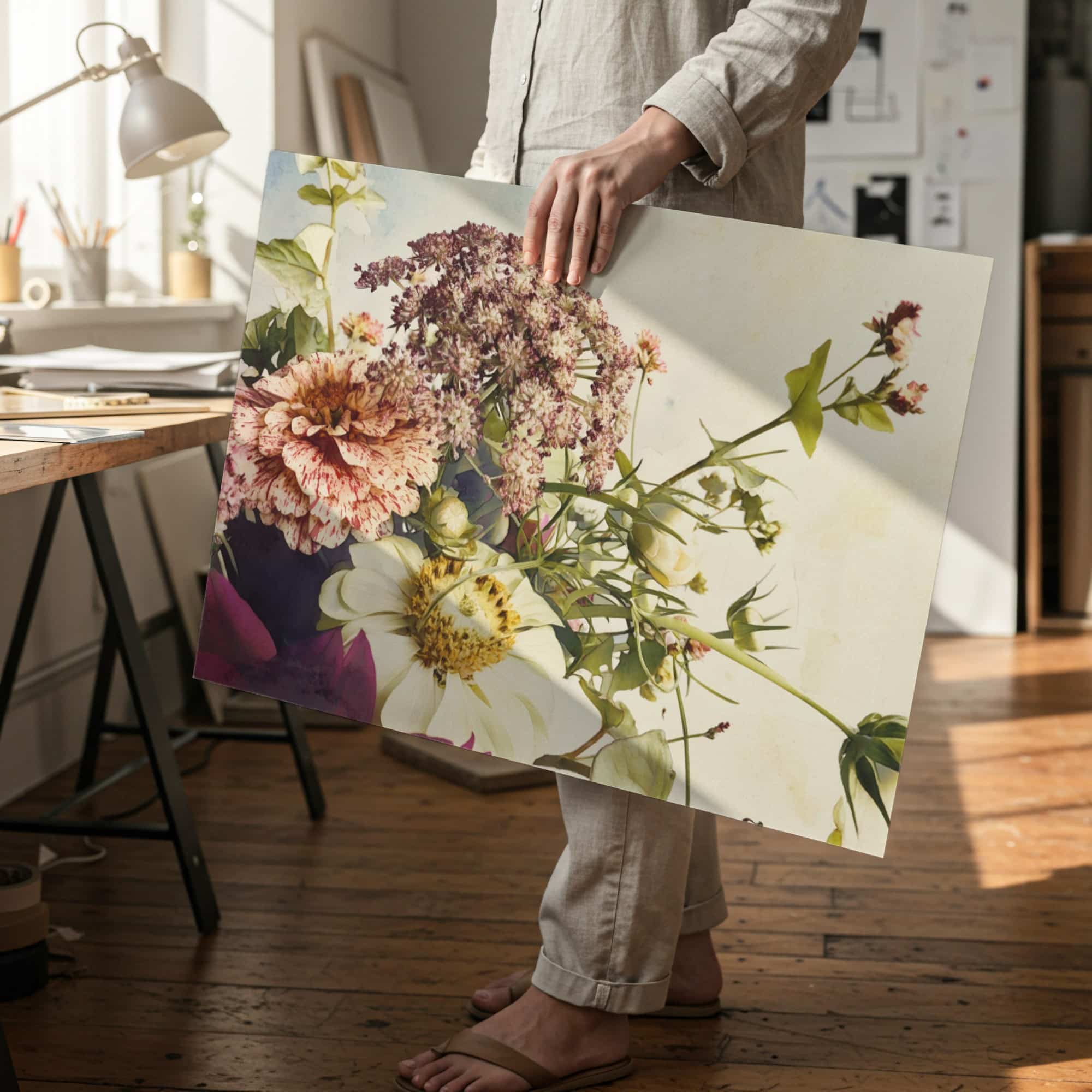 Whisper of Zinnias art prints