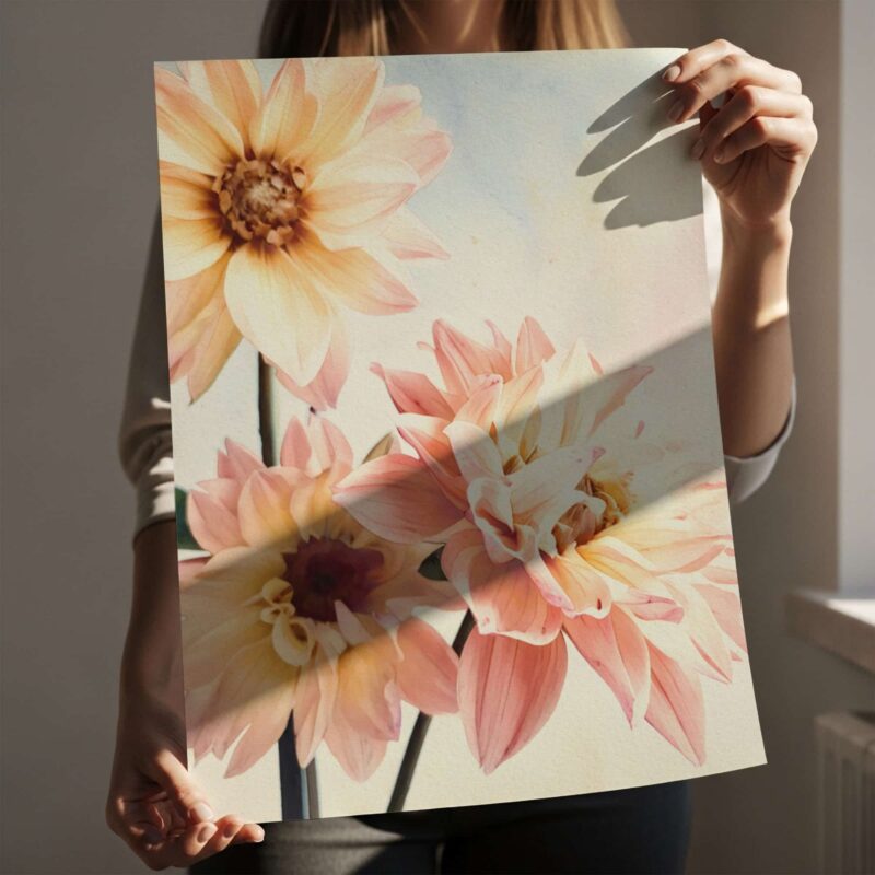Soft Day Dahlias art prints