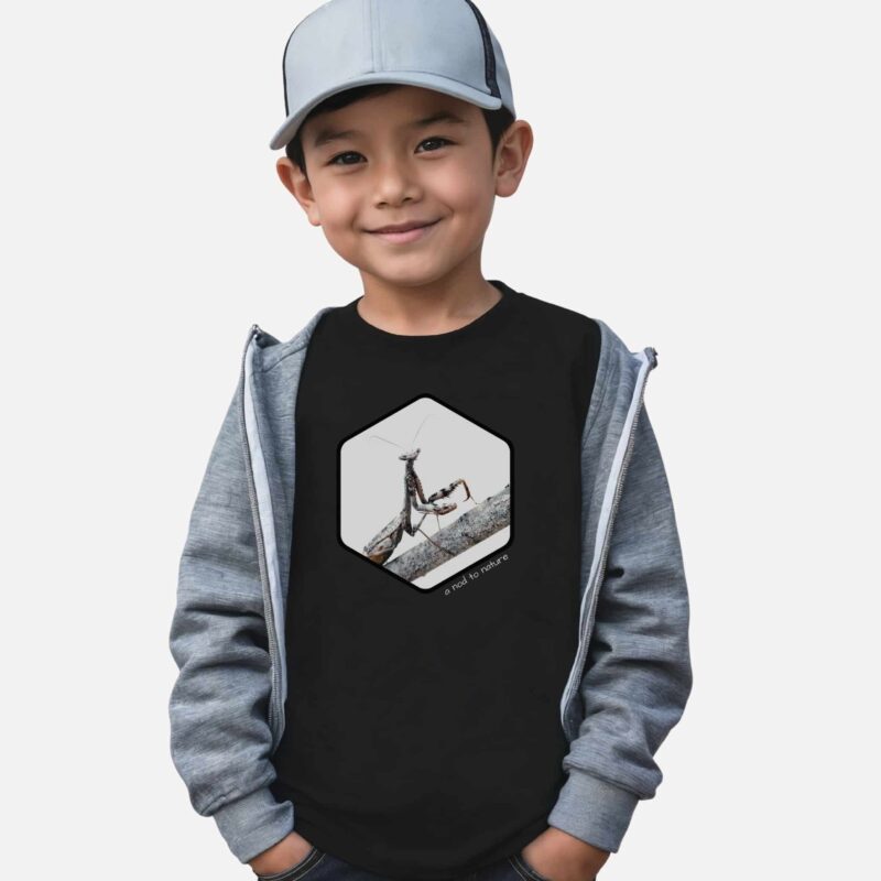 Praying Mantis kids' t-shirt – Black
