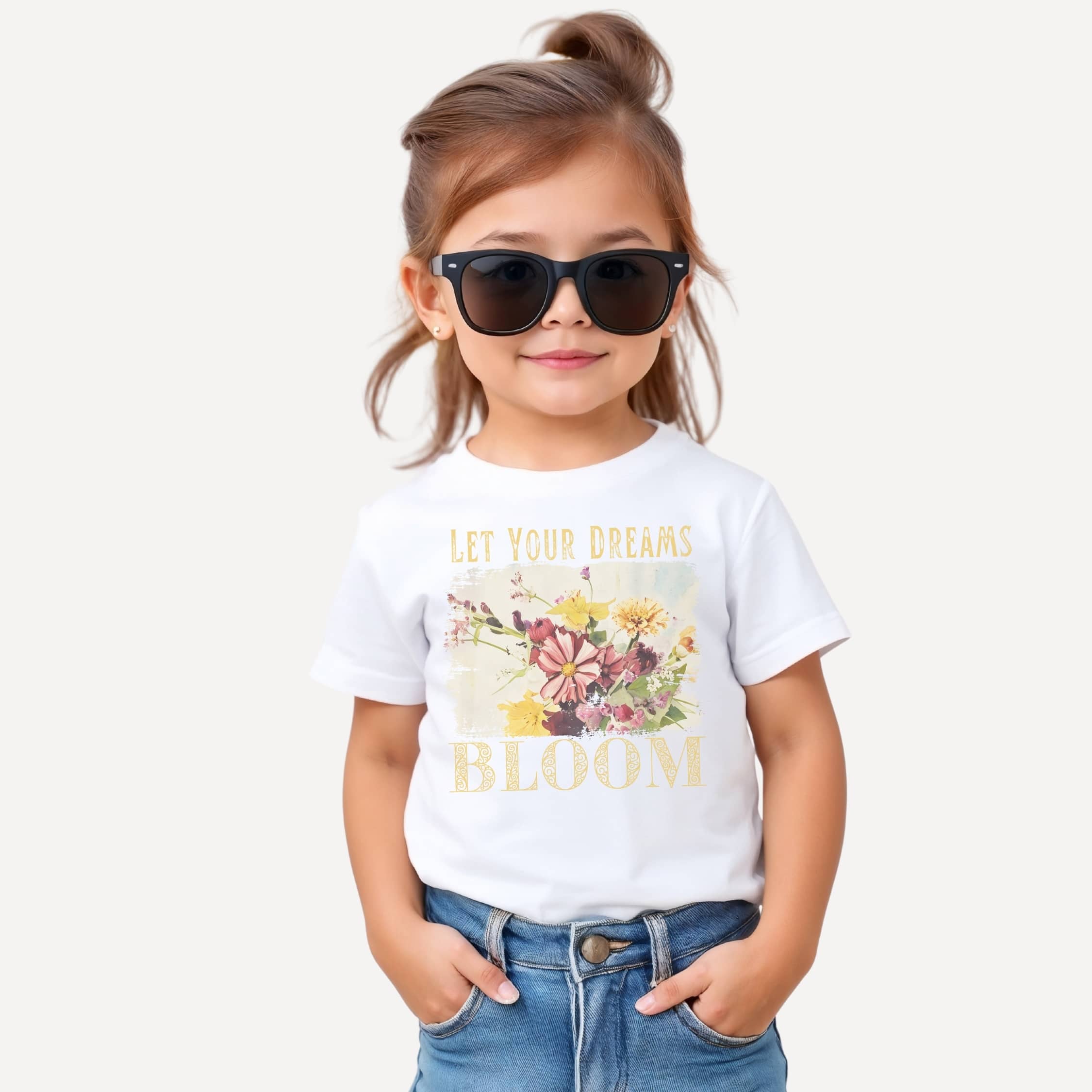 Dreams Bloom – Wildflower Mix kids' t-shirt – Black