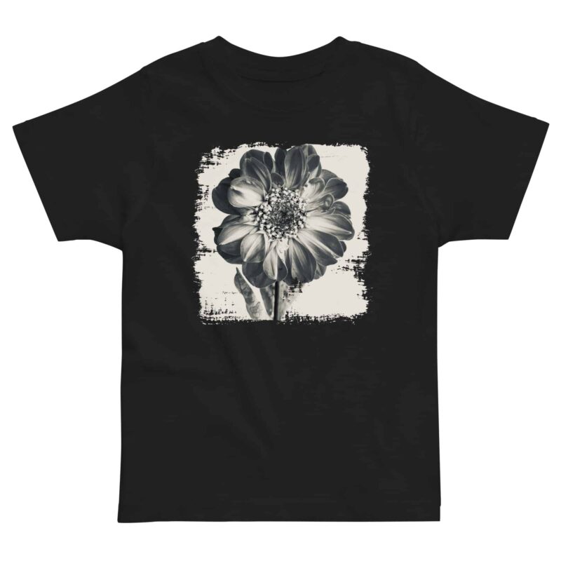 Dreams Bloom – Dahlia kids' t-shirt – Black (front view)