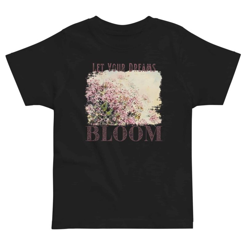 Dreams Bloom – Meadow Bloom kids' t-shirt – Black (front view)