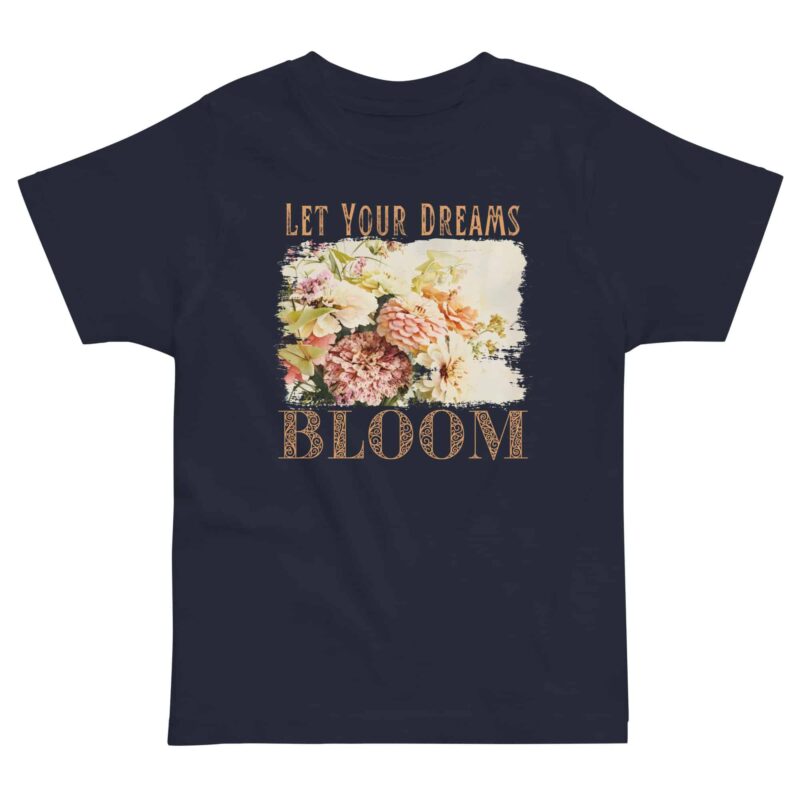 Dreams Bloom – Blush Bouquet kids' t-shirt – Black (front view)