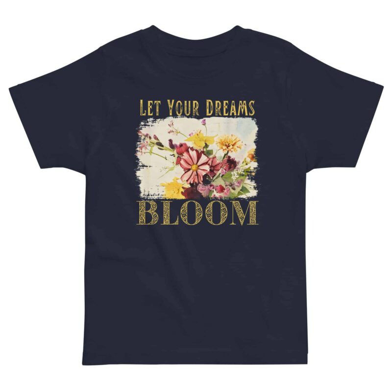 Dreams Bloom – Wildflower Mix kids' t-shirt – Black (front view)