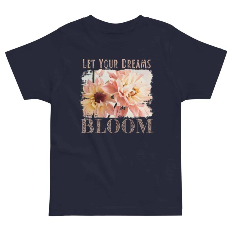 Dreams Bloom – Soft Blush kids' t-shirt – Black (front view)
