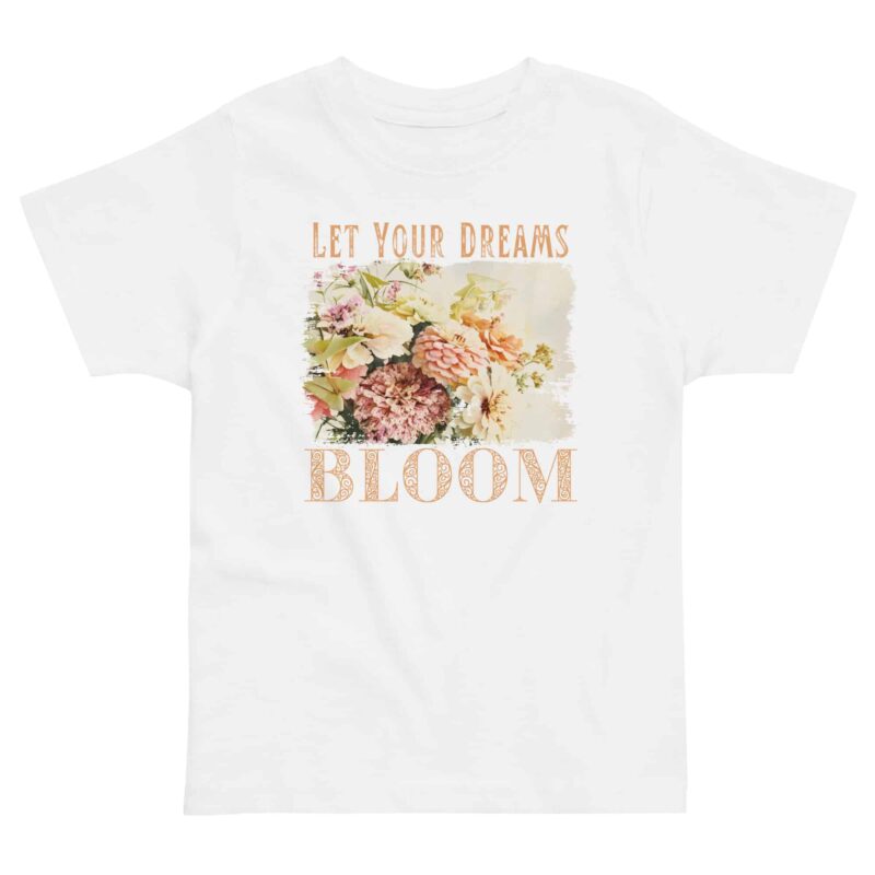 Dreams Bloom – Blush Bouquet kids' t-shirt – Black (front view)