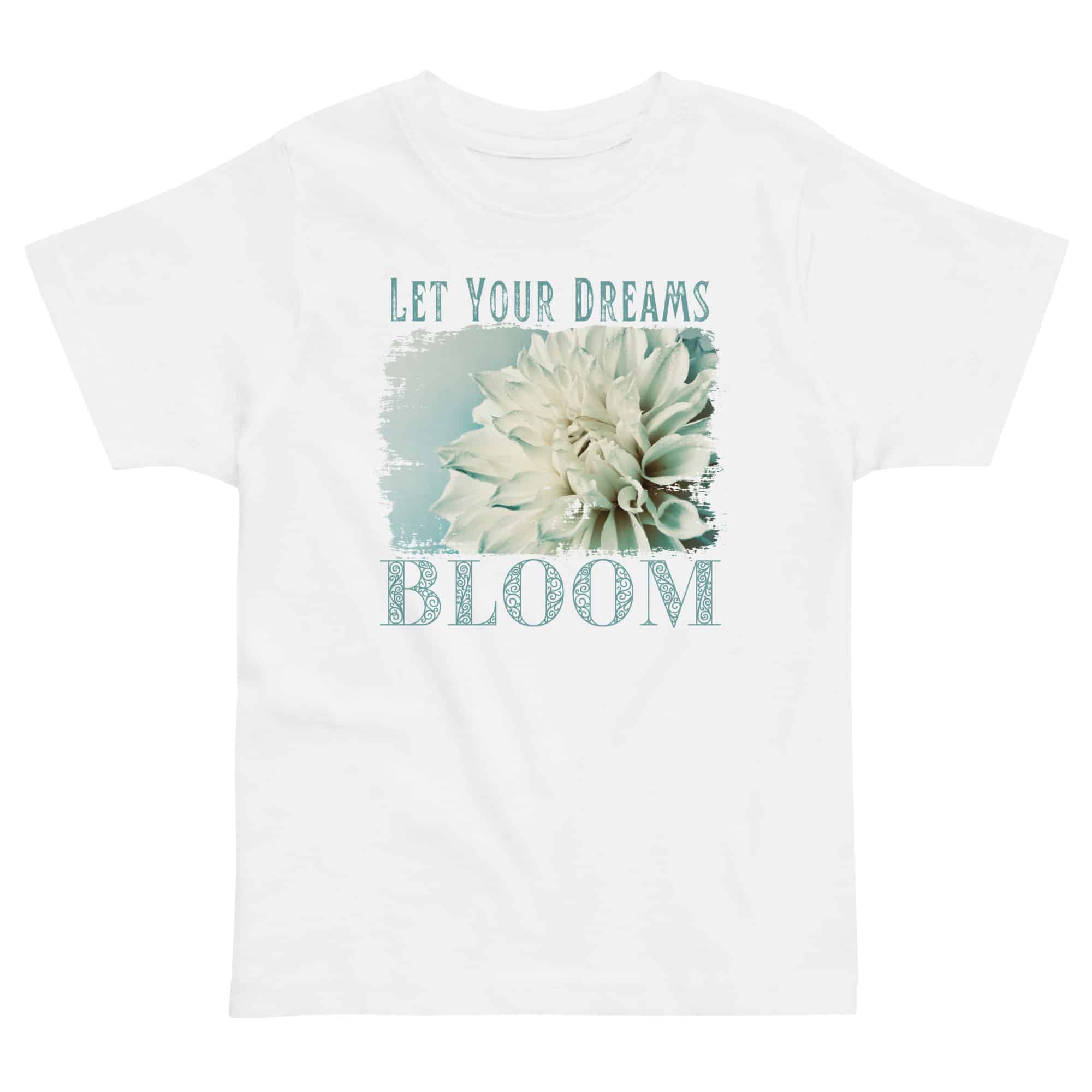 Dreams Bloom – Ivory Petal Dreams Bloom – Ivory Petal kids' t-shirt – Black (front view)